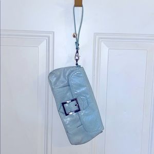 Kenneth Cole aqua wristlet/ clutch